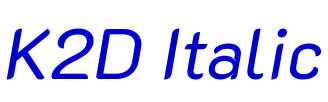 K2D Italic font